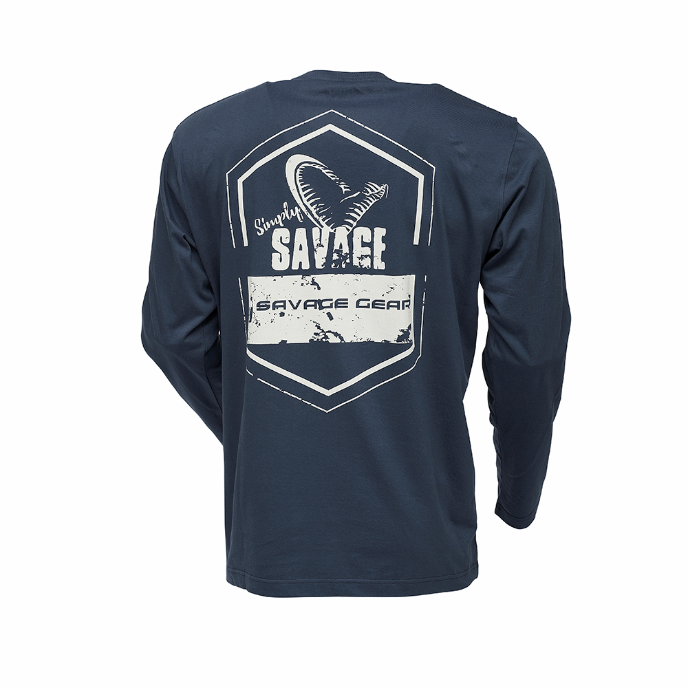 Savage Gear Simply Savage Rex Tee M-XXL Long sleeve T-Shirt 100% Cotton NEW 2019 