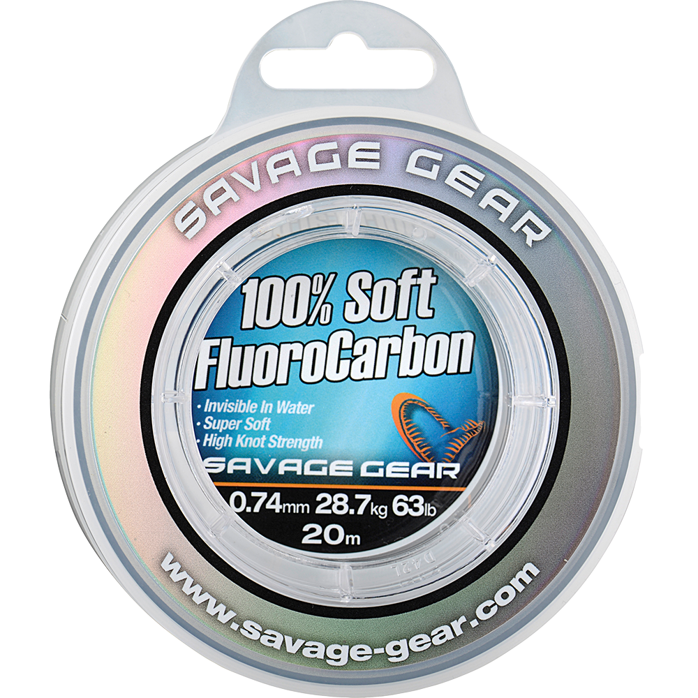 Savage Gear Soft Fluoro carbone 30 m 50 M résistant aux UV 100% Fluorocarbone 