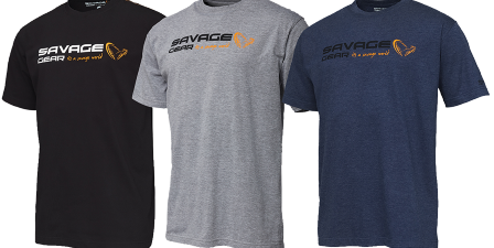 Savage Gear Signature Logo T-Shirt Black Grey Blue S-XXL coton tee shirt 