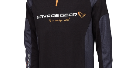 Savage Gear Tournament Shirt 1/2 Zip Black Ink M-XXL Shirt Long Sleeve NEU 2021 